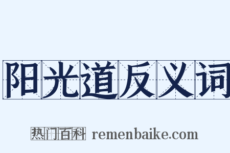 阳光道反义词是什么意思的图片